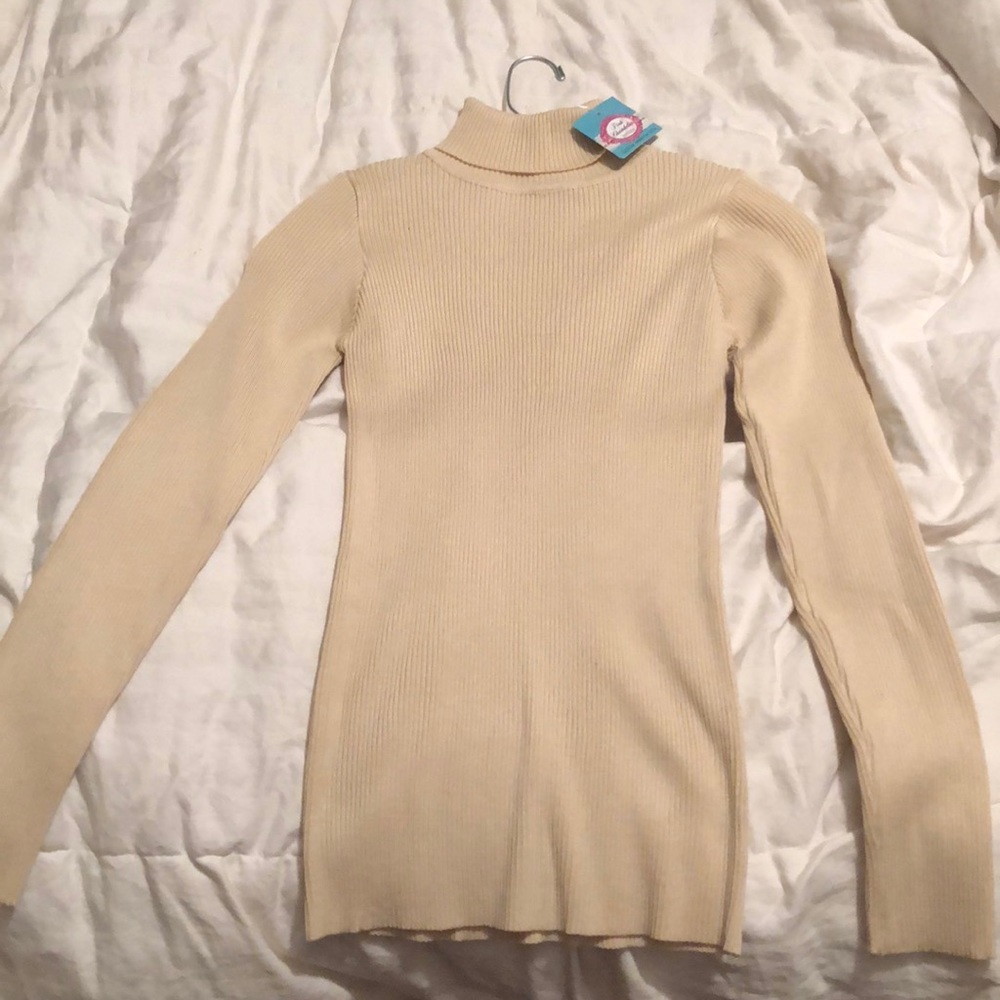 Cream turtle neck sweater